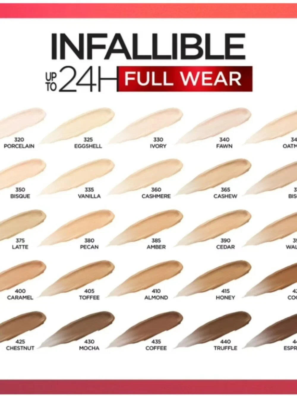 L'Oréal Infallible Full Wear Concealer 320 Porcelain Bundle x3 NWT